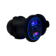 Автомобільна USB розетка врізна 2 USB QC 3.0 + Type-C PD 12V-24V синя підсвітка (1 шт)