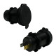 Автомобільна USB розетка врізна 2 USB QC 3.0 + Type-C PD 12V-24V синя підсвітка (1 шт)