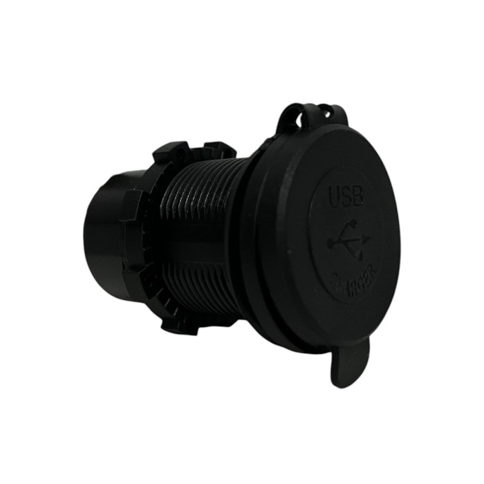 Автомобільна USB розетка врізна 2 USB QC 3.0 + Type-C PD 12V-24V синя підсвітка (1 шт)