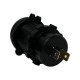 Автомобільна USB розетка врізна 2 USB QC 3.0 + Type-C PD 12V-24V зелена підсвітка (1 шт)