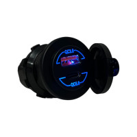 Автомобільна USB розетка врізна USB QC 3.0 + Type-C QC 5.0 12V-24V синя підсвітка (1 шт)
