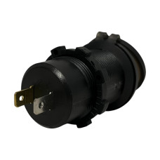 Автомобильная USB розетка врезная 2 USB QC 3.0 + Type-C PD с вольтметром и кнопкой 12V-24V зеленая подсветка (1 шт)