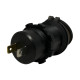 Автомобільна USB розетка врізна 2 USB QC 3.0 + Type-C PD з вольтметром та кнопкою 12V-24V зелена підсвітка (1 шт)