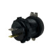 Автомобільна USB розетка врізна з вольтметром та амперметром 12V-24V QC 3.0 червона підсвітка (1 шт)
