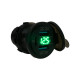 Автомобільна USB розетка врізна 2 USB QC 3.0 + Type-C PD з вольтметром та кнопкою 12V-24V зелена підсвітка (1 шт)