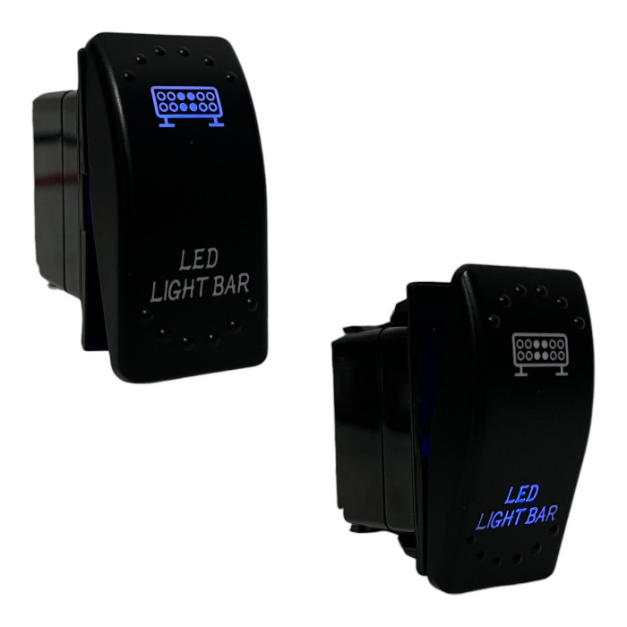 Кнопка переключатель Light X JJ-10 LED Light Bar 12V 20A Синяя подсветка (тип ARB)