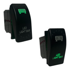 Кнопка переключатель Light X JJ-10 LED Light Bar 12V 20A Зеленая подсветка (тип ARB)