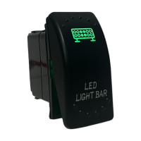 Кнопка переключатель Light X JJ-10 LED Light Bar 12V 20A Зеленая подсветка (тип ARB)
