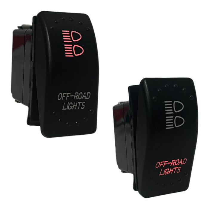 Кнопка переключатель Light X JJ-11 Off-Road Lights 12V 20A Красная подсветка (тип ARB)