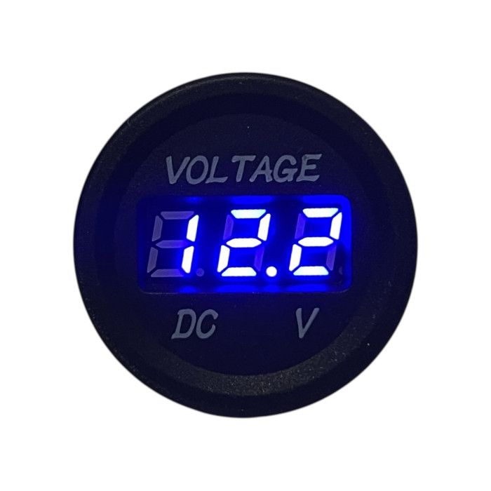 Вольтметр автомобільний врізний цифровий 12V-24V синя підсвітка (1 шт)