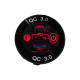 Врезная USB розетка авто 3 порта QC 3.0 + PD Type-C с Кнопкой 12V-24V Красная подсветка + Клеммы