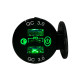Врезная USB розетка авто 3 порта QC 3.0 + PD Type-C с Кнопкой 12V-24V Зеленая подсветка + Клеммы