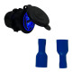 Врезная USB розетка в авто DS2118 12V-24V 2 порта 4.8A (2.4A+2.4A) Синяя подсветка + Клеммы