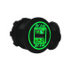 Врезная USB розетка в авто DS2118 12V-24V 2 порта 4.8A (2.4A+2.4A) Зеленая подсветка + Клеммы
