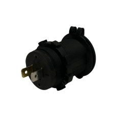 Врезная USB розетка зарядка в авто 12V-24V 2 порта 3.1A (2.1A+1A) Синяя подсветка + Заглушка