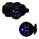 Врезная USB розетка зарядка в авто 12V-24V 2 порта 3.1A (2.1A+1A) Синяя подсветка + Заглушка