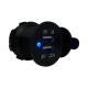 Врезная USB розетка зарядка в авто 12V-24V 2 порта 3.1A (2.1A+1A) Синяя подсветка + Заглушка