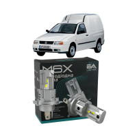 LED лампи VW Caddy II 1996-2004 H4 M6X ближнє/дальнє світло (4000Lm 5500K) / Фольксваген Кадді 2 (комплект 2 шт.)