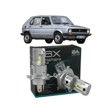 LED лампы VW Golf I 1974-1983 H4 M6X ближний/дальний свет (4000Lm 5500K) / Фольксваген Гольф 1 (комплект 2 шт.)