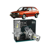 LED лампы VW Golf II 1983-1992 H4 M6X ближний/дальний свет (4000Lm 5500K) / Фольксваген Гольф 2 (комплект 2 шт.)