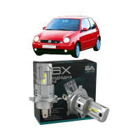 LED лампи VW Lupo 1998-2005 H4 M6X ближнє/дальнє світло (4000Lm 5500K) / Фольксваген Лупо (комплект 2 шт.)