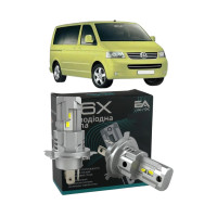 LED лампи VW Multivan T5 2003- H4 M6X ближнє/дальнє світло (4000Lm 5500K) / Фольксваген Мультіван Т5 (комплект 2 шт.)