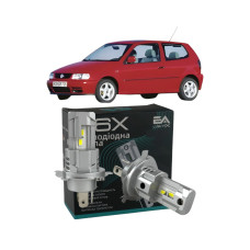 LED лампы VW Polo III 1994-1999 H4 M6X ближний/дальний свет (4000Lm 5500K) / Фольксваген Поло 3 (комплект 2 шт.)