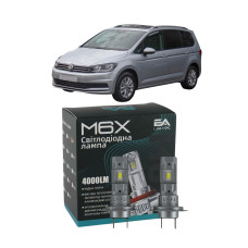 LED лампы VW Touran 2003- H7 M6X дальний свет (4000Lm 5500K) / Фольксваген Туран (комплект 2 шт.)