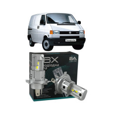 LED лампи VW Transporter T4 1990-2003 H4 M6X ближнє/дальнє світло (4000Lm 5500K) / Фольксваген Транспортер Т4 (комплект 2 шт.)
