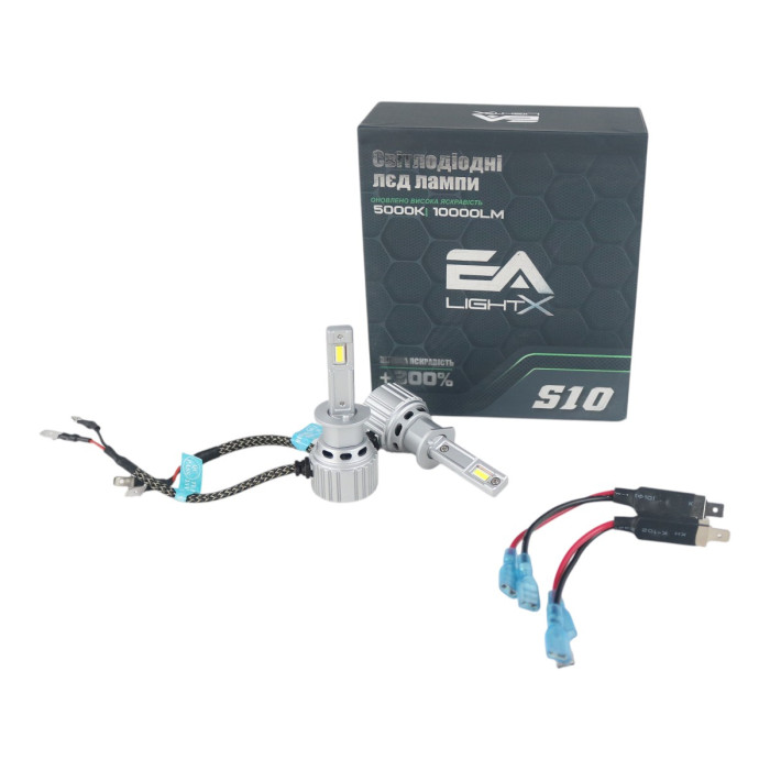 LED лампы Volkswagen Passat B5 1996-2005 H1 S10 дальний свет (10000Lm 5000K) / Фольксваген Пассат B5 (комплект 2 шт.)