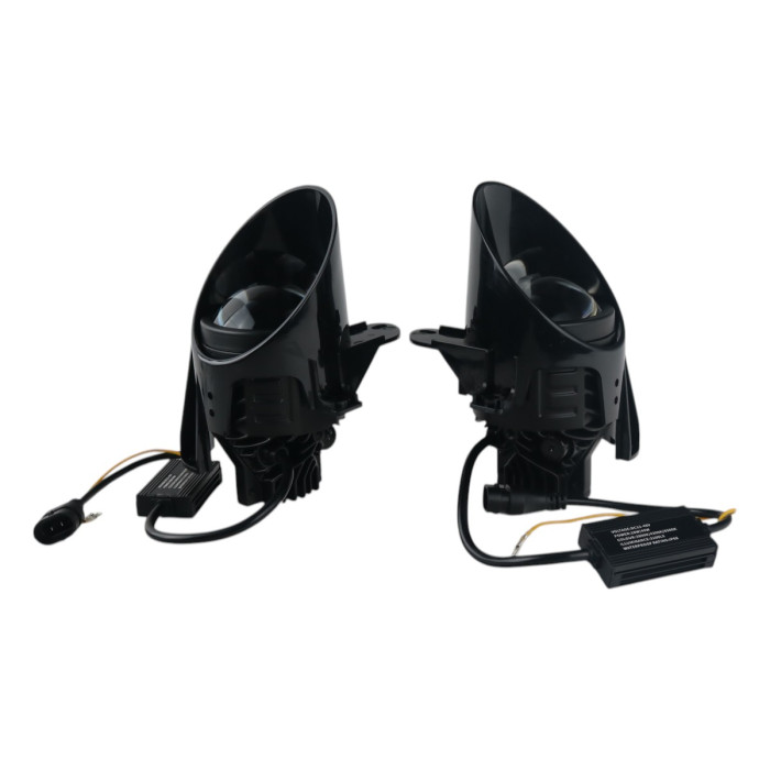 Протитуманні LED лінзи Volkswagen Passat B6 2005-2010 А1 90W з СТГ біло-жовті / протитуманні фари Фольксваген Пассат Б6 (2 шт.)