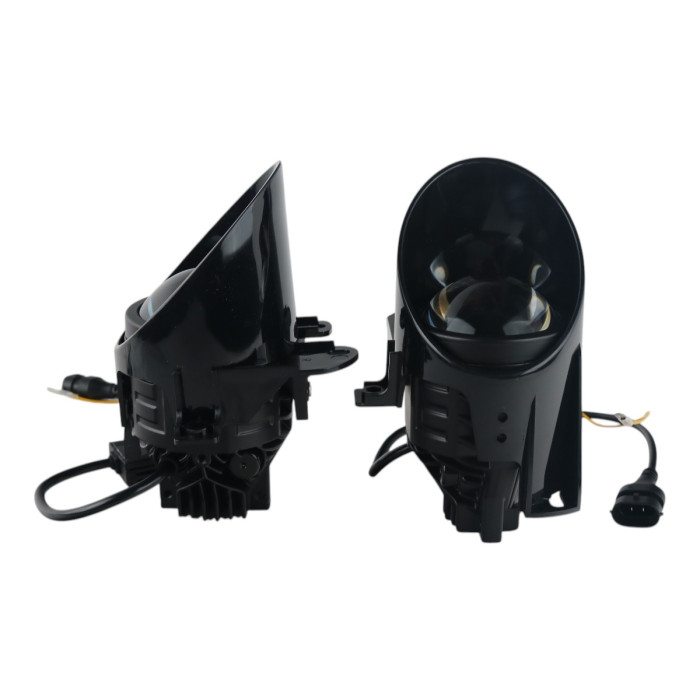 Протитуманні LED лінзи Volkswagen Passat B6 2005-2010 А1 90W з СТГ біло-жовті / протитуманні фари Фольксваген Пассат Б6 (2 шт.)