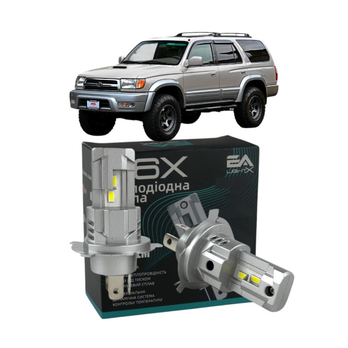 LED лампы Toyota 4 Runner 2000- H4 M6X ближний/дальний свет (4000Lm 5500K) / Тойота 4 Раннер (комплект 2 шт.)