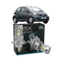 LED лампы Toyota Aygo 2005- H4 M6X ближний/дальний свет (4000Lm 5500K) / Тойота Айго (комплект 2 шт.)