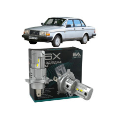 LED лампи Volvo 240 1981- H4 M6X ближнє/дальнє світло (4000Lm 5500K) / Вольво 240 (комплект 2 шт.)