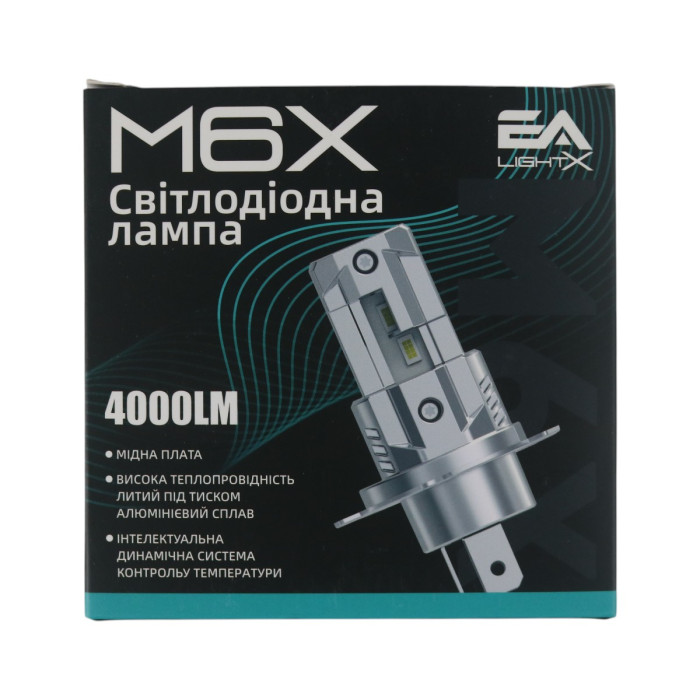 LED лампы Volvo 460 1988- H4 M6X ближний/дальний свет (4000Lm 5500K) / Вольво 460 (комплект 2 шт.)