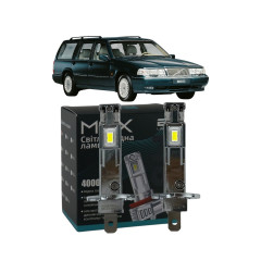 LED лампи Volvo 960 II (965) 1994-1996 H1 M6X ближнє світло (4000Lm 5500K) / Вольво 960 (комплект 2 шт.)