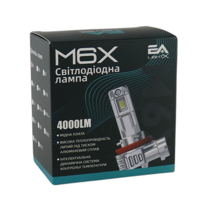LED лампы Volvo S90 1997-1998 H1 M6X ближний свет (4000Lm 5500K) / Вольво S90 (комплект 2 шт.)
