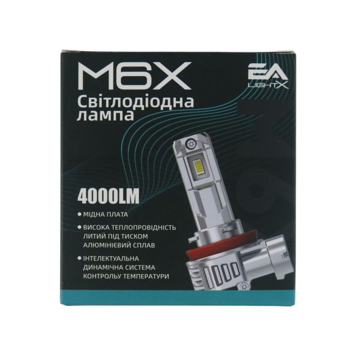 LED лампы Volvo V50 2004- HB3 M6X дальний свет (4000Lm 5500K) / Вольво V50 (комплект 2 шт.)