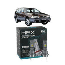 LED лампы Volvo XC70 Cross Country 2000- H7 M6X дальний свет (4000Lm 5500K) / Вольво Xc70 Кросс Кантри (комплект 2 шт.)