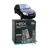 LED лампы Skoda Fabia 1999-2008 H7 M6X ближний свет (4000Lm 5500K) / Шкода Фабия (комплект 2 шт.)