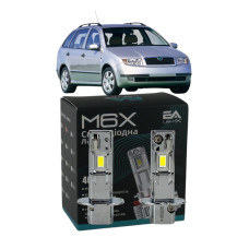 LED лампы Skoda Fabia Combi 2000- H3 M6X дальний свет (4000Lm 5500K) / Шкода Фабия Комби (комплект 2 шт.)