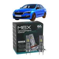 LED лампы Skoda Rapid H7 M6X ближний свет (4000Lm 5500K) / Шкода Рапид (комплект 2 шт.)