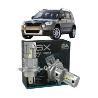 LED лампы Skoda Yeti 2009- H4 M6X ближний/дальний свет (4000Lm 5500K) / Шкода Йети (комплект 2 шт.)