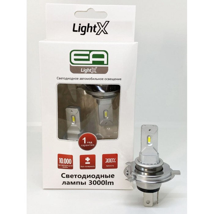 Светодиодные лампы H4 EA Light X LSK G11 3000Lm 5000K 12-24V 2 шт