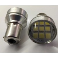 Лампа світлодіодна EA Light X P21W 1156 12-24V одноконтактна 9 діодів лінза