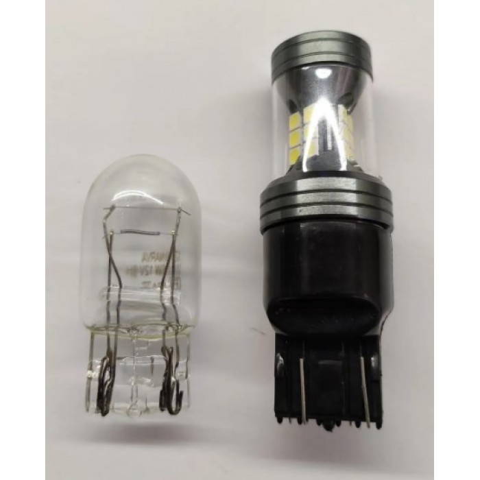 Лампа светодиодная EA Light X W21/5W T20 7440 12V двухконтактная 22 диода линза с обманкой