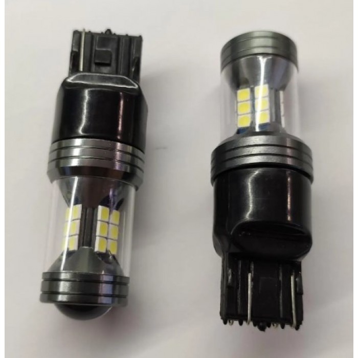 Лампа светодиодная EA Light X W21/5W T20 7440 12V двухконтактная 22 диода линза с обманкой