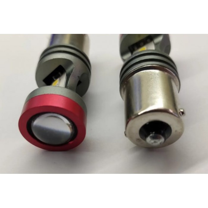 Лампа светодиодная EA Light X P21W 1156 12V одноконтактная 7 диодов линза с обманкой