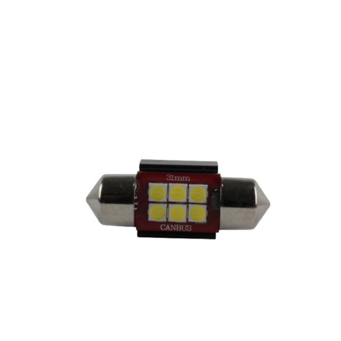 Светодиодные лампы 6SMD 36 мм белые 12-24V для салона, дверей, номера